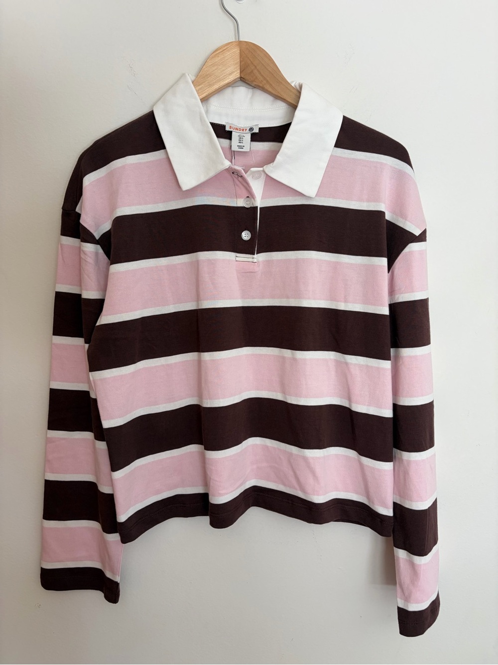 Sundry Cropped Polo Shirt